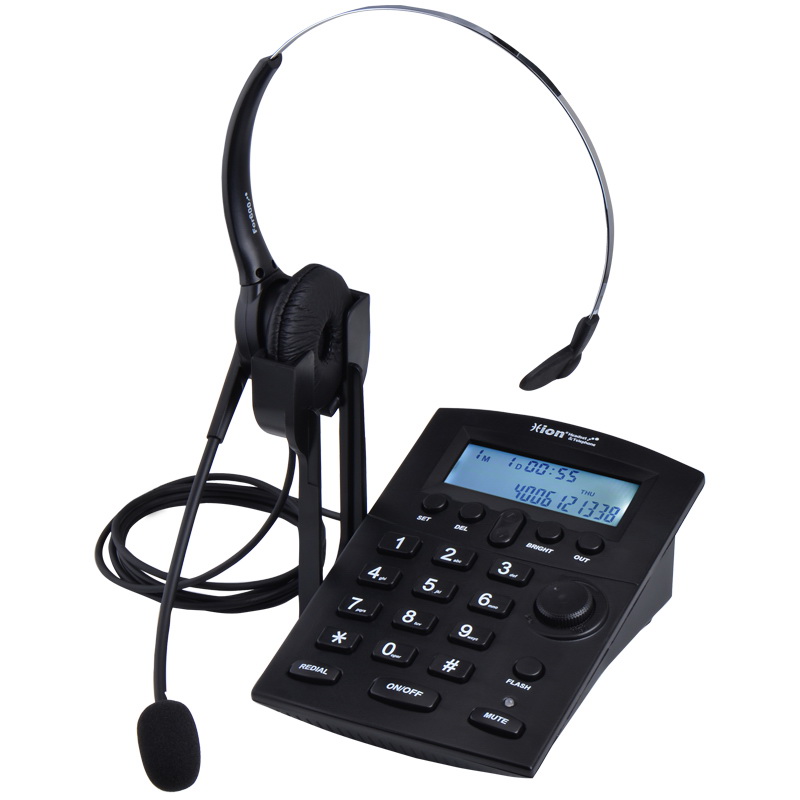DT60  Headset สำหรับงาน Telesale มีฟังก์ชั่นโชว์เบอร์;เครื่องโทรศัพท์ call center;เครื่องโทรศัพท์เทเลเซล